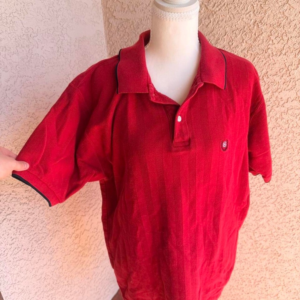 Vintage Red polo Ralph Lauren shirt with black trim
